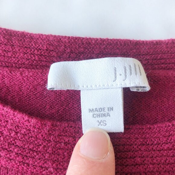 J. JILL Olivia Pullover Red Knit Sweater Top Womens XS - Picture 5 of 9